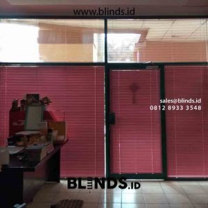 jual tirai venetian blinds pink bahan deluxe slatting di Mangga Dua id4212