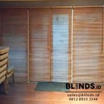 jual wooden blinds curtains slat 27mm tropical hard wood light natural